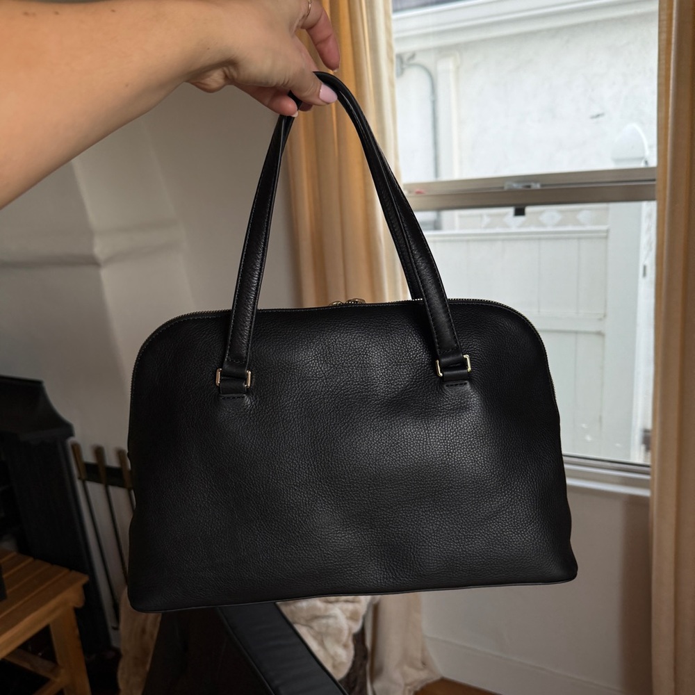 New Jcrew Elegant Black Leather Handbag - Picture 3 of 7